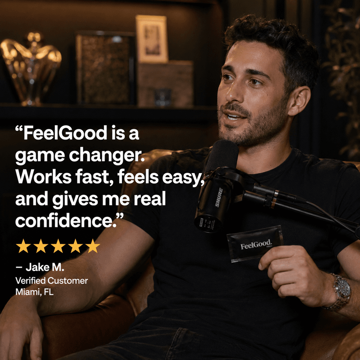 Verified customer review: FeelGood is a game changer. Works fast, feels easy, and gives me real confidence.